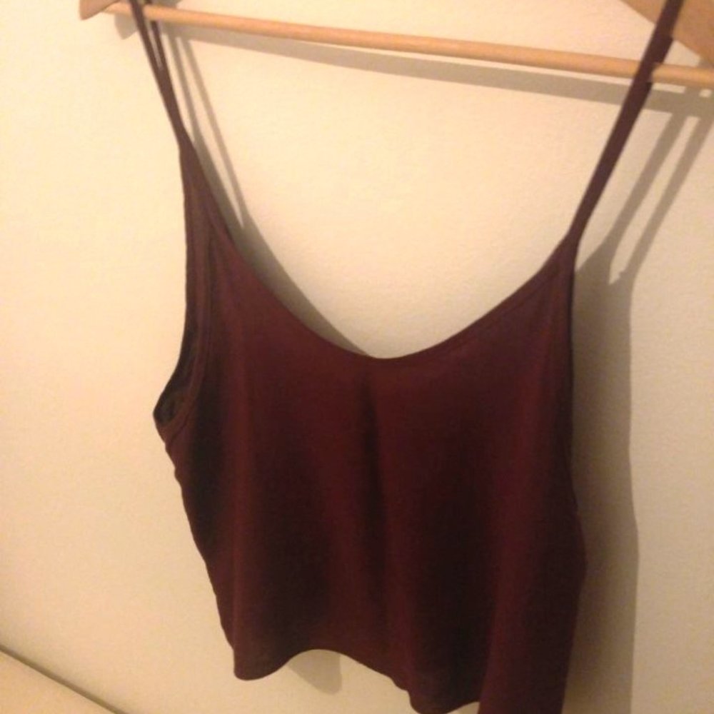 ⛔SOLD⛔BRANDY MELVILLE Burgundy Cami +Jewelry - Picture 10 of 10